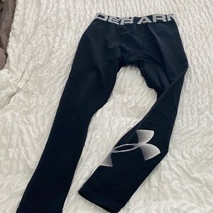 Under Armour Black and White Logo Leggings